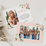 Elegant Blush Pink Floral Bridal Shower Photo Thank You Card<br><div class="desc">Elegant Blush Pink Floral Bridal Shower Photo Thank You Card. For further customisation,  please click the "customise further" link and use our design tool to modify this template.</div>