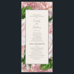 Elegant Blush Pink Floral Cream Wedding Program Programme<br><div class="desc">Elegant two-sided blush pink watercolor floral and cream wedding program.  Contact us for help with customisation or matching products.</div>