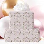 Elegant Blush Pink Floral Peony Monogram Wedding Wrapping Paper<br><div class="desc">Lovely blush pink and ivory floral wrapping paper with a beautiful diamond wreath of pretty and ivory peonies. This chic flower wedding gift wrap features the couple's names personalised in the romantic pattern. Customise this cute wrapping paper for your friends on their special day or use this as a bride...</div>