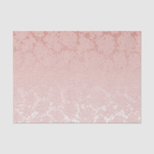 Elegant Blush Pink Floral Succulent Pattern Tissue Paper