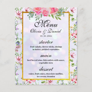 Elegant Blush Pink Flowers Watercolor Wedding