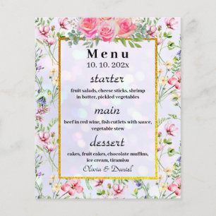 Elegant Blush Pink Flowers Watercolor Wedding