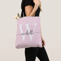 Elegant Blush Pink Girly Personalised Monogrammed