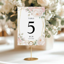 Elegant Blush Pink & Gold Floral Wedding
