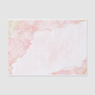 Elegant Blush Pink Gold Glitter Marble  Tissue Paper