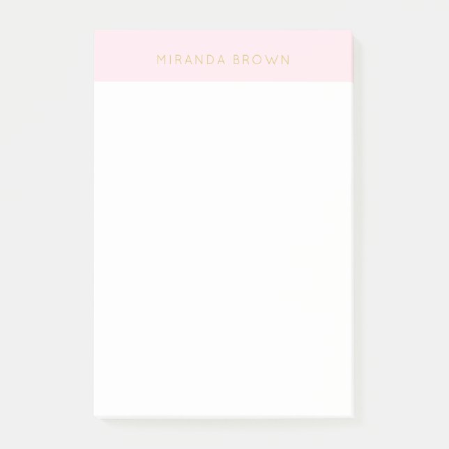Elegant Blush Pink Gold Minimalist Classy Chic Post-it Notes (Front)
