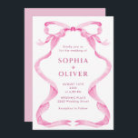 Elegant Blush Pink Hand Drawn Bow Wedding Invitation<br><div class="desc">For further customisation,  please click the "Personalise this template",  then "Edit using Design Tool". Stylish editable easy to use wedding templates,  more items available in the store (invitations,  rsvp,  thank you cards,  stationery & decor). If you need help or matching items,  please contact me.</div>