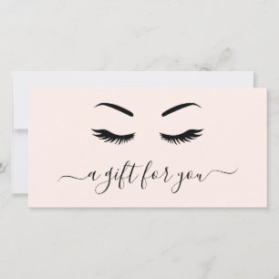 Elegant Blush Pink Lashes Gift Certificate