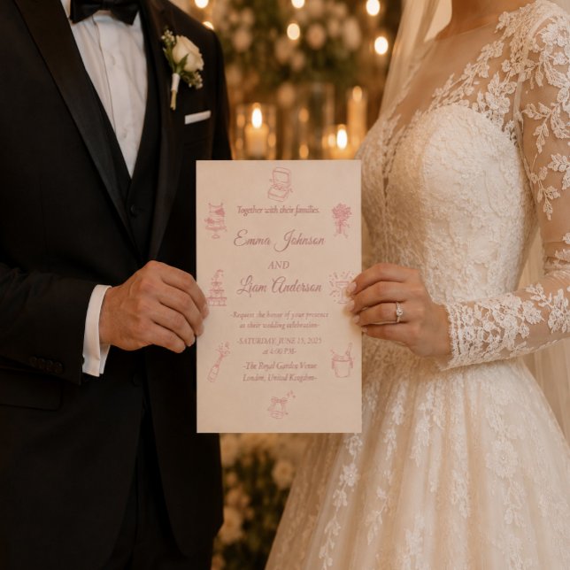 Elegant Blush Pink Minimalist Wedding Invitation (Creator Uploaded)