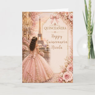 Elegant Blush Pink Quince Card