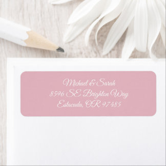 Elegant Blush Pink Return Address