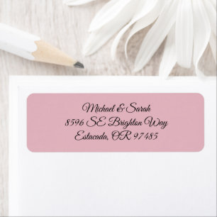 Elegant Blush Pink Return Address