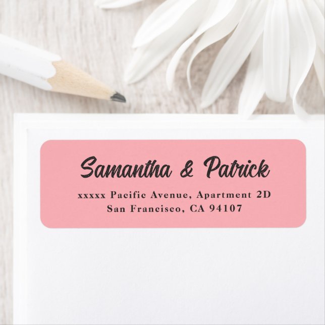Elegant Blush Pink  Return Address Labels (Insitu)
