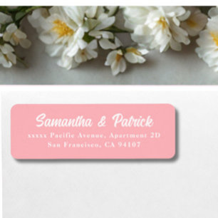 Elegant Blush Pink  Return Address Labels