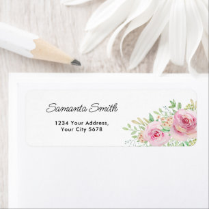 Elegant Blush Pink Roses Address