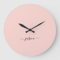 Elegant blush pink script name