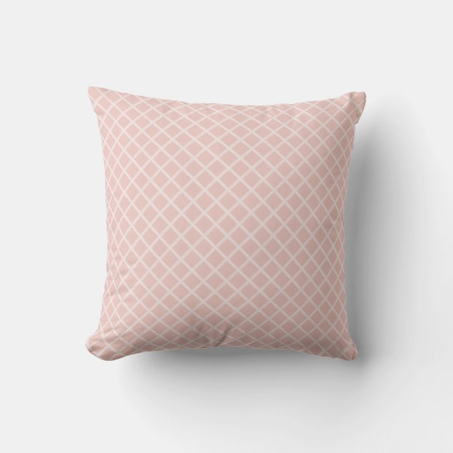 Elegant Blush Pink Template Modern Design Square Cushion (Front)