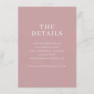 Elegant Blush Pink Typographic Enclosure Card