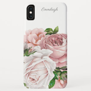 Elegant Blush Pink Watercolor Floral Script Case-Mate iPhone Case