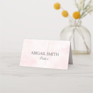 Elegant Blush Pink Watercolor  Wedding Place Cards