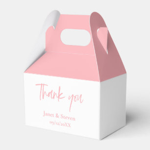 Elegant Blush Pink Wedding  favor box