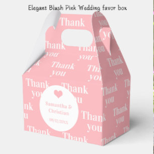 Elegant Blush Pink Wedding  favour box