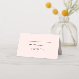 Elegant Blush Pink Wedding Table Place Cards