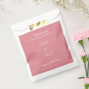 Elegant Blush Pink Wedding Thank You Favour Bags