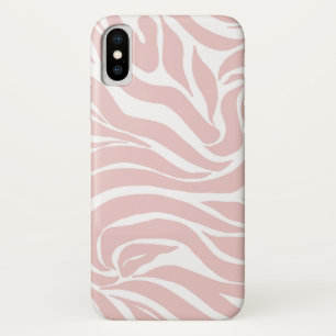 Elegant Blush Pink Zebra White Animal Print Case-Mate iPhone Case