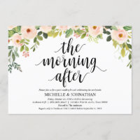 Elegant Blush Post Wedding Brunch Invitation Card