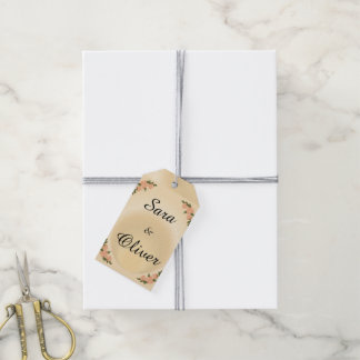 Elegant Blush Rose Floral Gift Tags