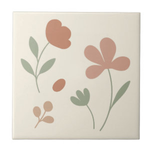 Elegant Blush & Sage – Minimalist Kitchen Tile