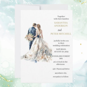 Elegant Blush Wedding Invitation