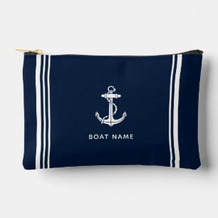 Elegant Boat Anchor and Name Accessory Pouch
