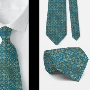 Elegant Bohemian Boho Teal Neck Tie