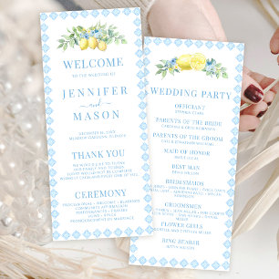 Elegant Bohemian Pastel Floral Wedding Programs