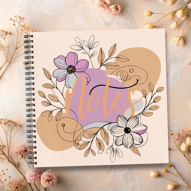 elegant boho abstract floral  notebook (Creator Uploaded)