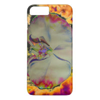 Elegant boho abstract watercolor orchid painting