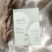 Elegant boho arch green foliage blush floral