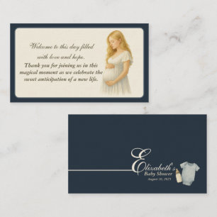 Elegant Boho Baby Shower blonde Mom to be Enclosure Card