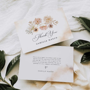 Elegant Boho Botanical Thank You card