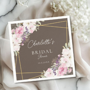 Elegant Boho Bridal Shower Napkins