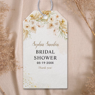 Elegant Boho Bridal Shower with yellow flowers Gift Tags