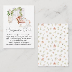 Elegant Boho Bride's Room Honeymoon Wish Enclosure Card
