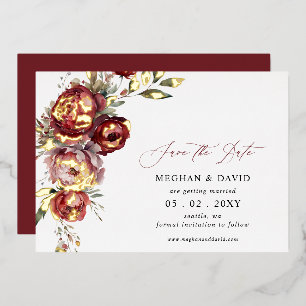 Elegant Boho Burgundy Blush Floral Wedding