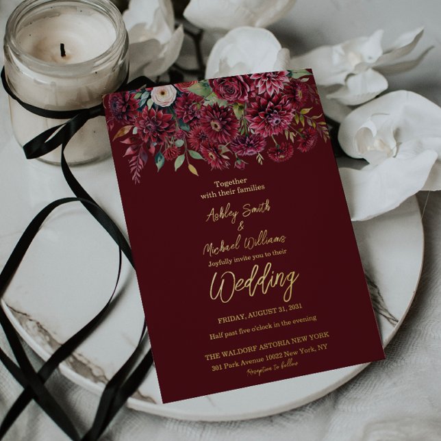 Elegant Boho Burgundy Formal Floral Wedding (Creator Uploaded)