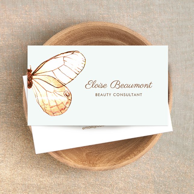 Elegant Boho Butterfly Nature Business Card (Creator Uploaded)