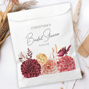 Elegant Boho Chic Floral Bridal Shower Favour Bags