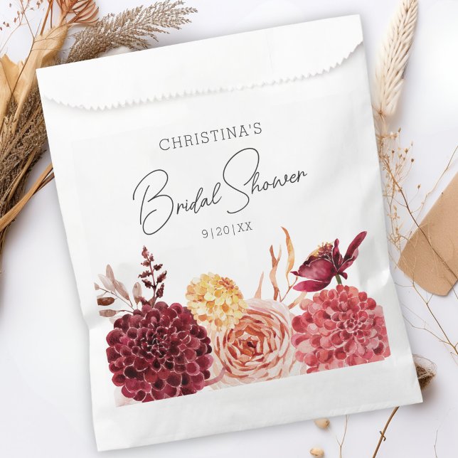 Elegant Boho Chic Floral Bridal Shower Favour Bags (Creator Uploaded)