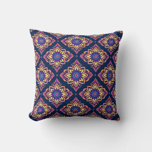 Elegant Boho Chic Floral Pattern Cushion